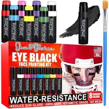 Water-Resistant Eye Black Stick Face  Body Paint Markers Makeup For Athletes...