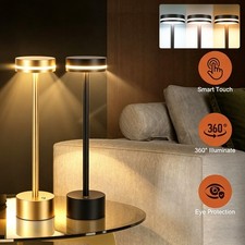 Cordless LED Touch Sensor Table Lamp Rechargeable Dimmable Bar Desk Night Light