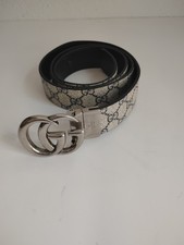 GUCCI - 3cm Marmont Reversible Monogrammed Supreme Coated-Canvas Belt - Neutrals