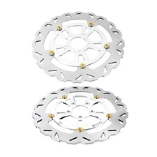 2PCS 12.6" Chrome Front Brake Rotors for Harley 24-26 CVO Street Glide FLTRXSTSE