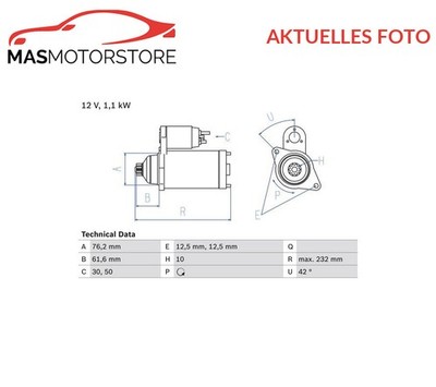 MOTOR ANLASSER STARTER BOSCH 0 986 018 920 P FÜR AUDI TT,8N9,8N3 1.8L,3.2L