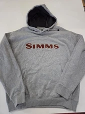 SIMMS Fishing Grey Hoodie Pullover Men's Size Large