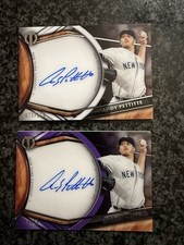 2) 2018 Topps Tribute ANDY PETTITE Auto #/110 Base #/50 Purple Yankees