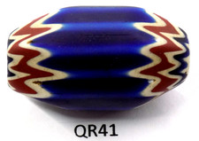 XL Facetted Authentic Antique Venetian Chevron Trade Bead African QR41 Bg 37