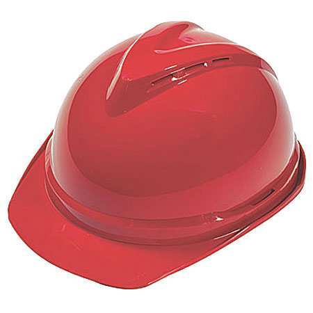 MSA 10034031 Hard Hat,Type 1, Class C,Ratchet,Red 3RRU9 - Picture 2 of 2