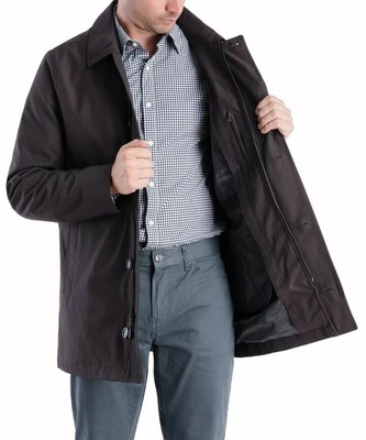 MICHAEL KORS Men's Byron Lined Charcoal-Grey Rain Coat  Size 38R $395