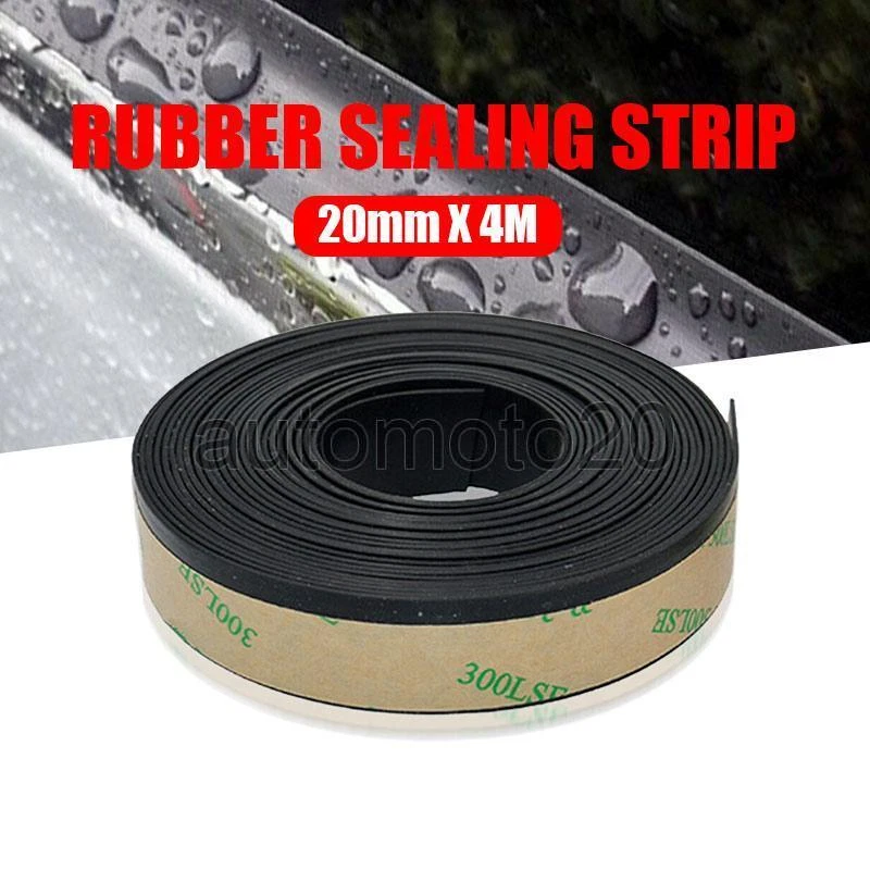 Tira de sellado de goma universal para moldura de borde de ventana lateral delantera trasera de coche 4M Foto 2 de 4