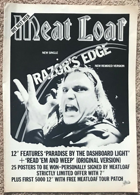 MEAT LOAF - RAZOR'S EDGE 1983 Full page UK magazine ad MEATLOAF