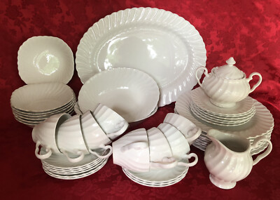 Johnson Brothers England Ironstone 101 Snow White Regence Swirl - Main Image