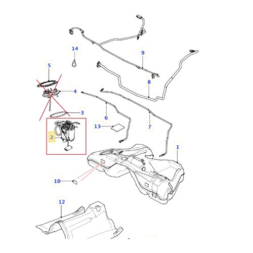 Fuel Pump Tank Sender Unit C2Z23191 9X23-9H307-EF JAGUAR XF XJ X351 3.0D 10-19 - Picture 6 of 7
