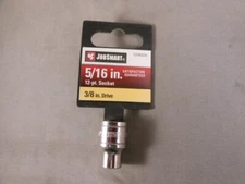 New JobSmart 5/16" SAE 12 Point Chrome Shallow Socket 3/8" Drive 1038326