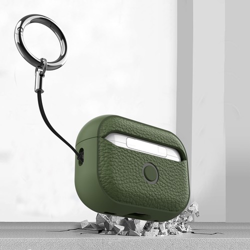 Premium Leder Stoßfest Case mit Ringschnalle für AirPods Pro 3 AirPods 4/3/1 - Bild 13 von 56