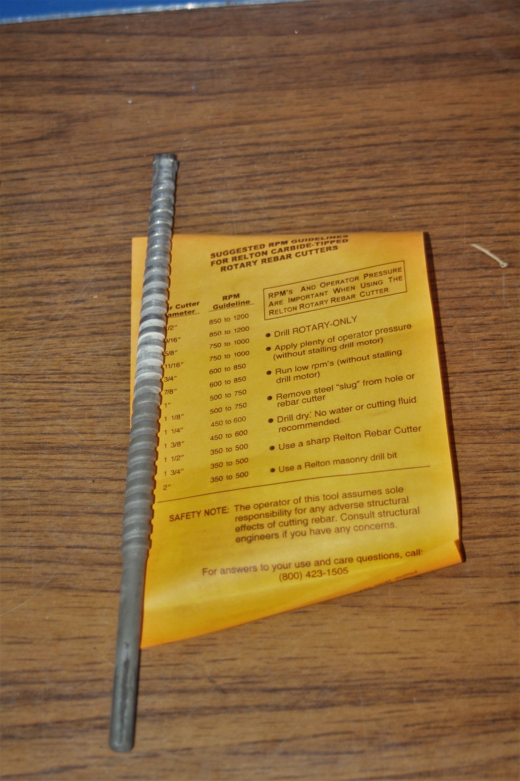 Relton RB8 1/2" RotaryOnly Straight Shank Rebar Eater eBay