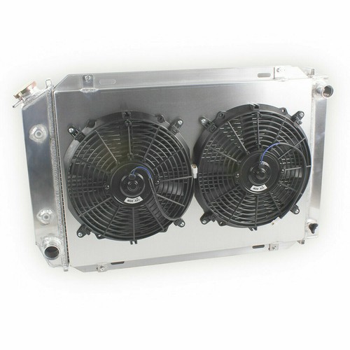 Radiador para Ford Mustang GT/LX 1979-1993 Foxbody 5,0 L V8 cubierta de 3 filas ventilador de 12"" - Imagen 2 de 12