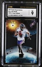 2021 Clearly Donruss Lamar Jackson Out of This World #OW-LJ Pop 1 CSG 9