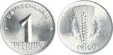 DDR 1 Pfennig 1950 E, St. (1) Stempelglanz, Prachtexemplar