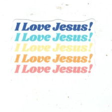 "I Love Jesus " Vinyl Christian Sticker  Laptop Decal