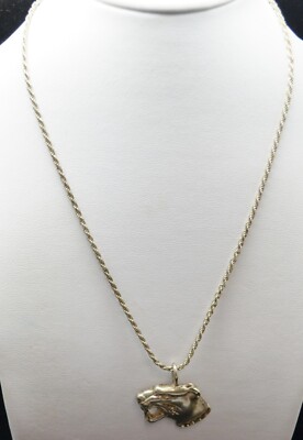 Sterling Silber Seil Kette & Gepard Anhänger Halskette #FMW531