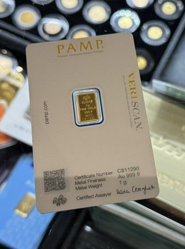 1 gram Gold Bar - PAMP Suisse In Assay () In Gift Pouch - Picture 2 of 2