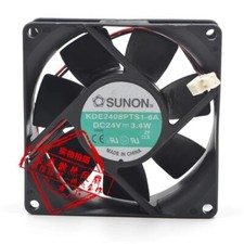SUNON KDE2408PTS1-6A 8025 DC24V 3.4W 8CM 2-wire Inverter Fan