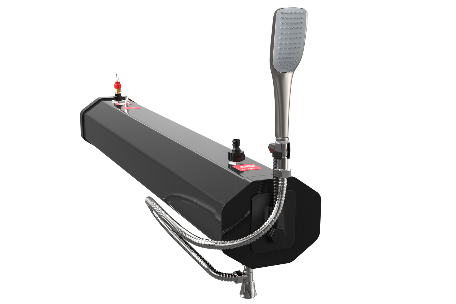 8 Gallon PVC Water Tank Road Camping Shower 30L For Pick-up Truck W/ Temperature