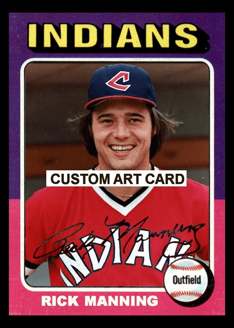 Rick Manning Cleveland Indians  Baseball Art Card