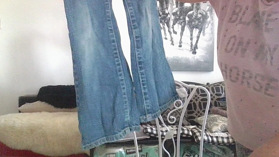 Pantalones de mezclilla Crazy 8 talla 5 Bootcut 100 % algodón cierre a presión bolsillos estilo vaquera! Foto 4 de 4