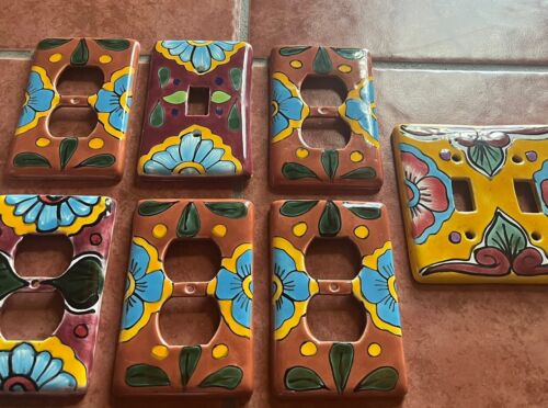 Lot de 7 plaques électriques mexicaines en céramique - Photo 1 sur 5
