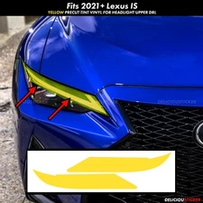 Fits 2021-2025 Lexus IS Yellow Headlight DRL Decal Tint Overlay Vinyl IS350 300