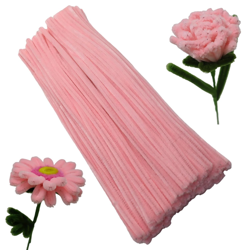 100 Pieces Green Craft Pipe Cleaners,6Mm X 12Inch Thick Fuzzy Chenille Stem Stic - Picture 11 of 24