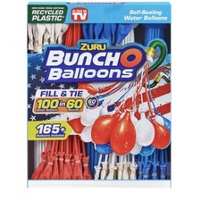 Bunch O Balloons 165  Rapid Filling Water Balloons Self Sealing Red White Blue