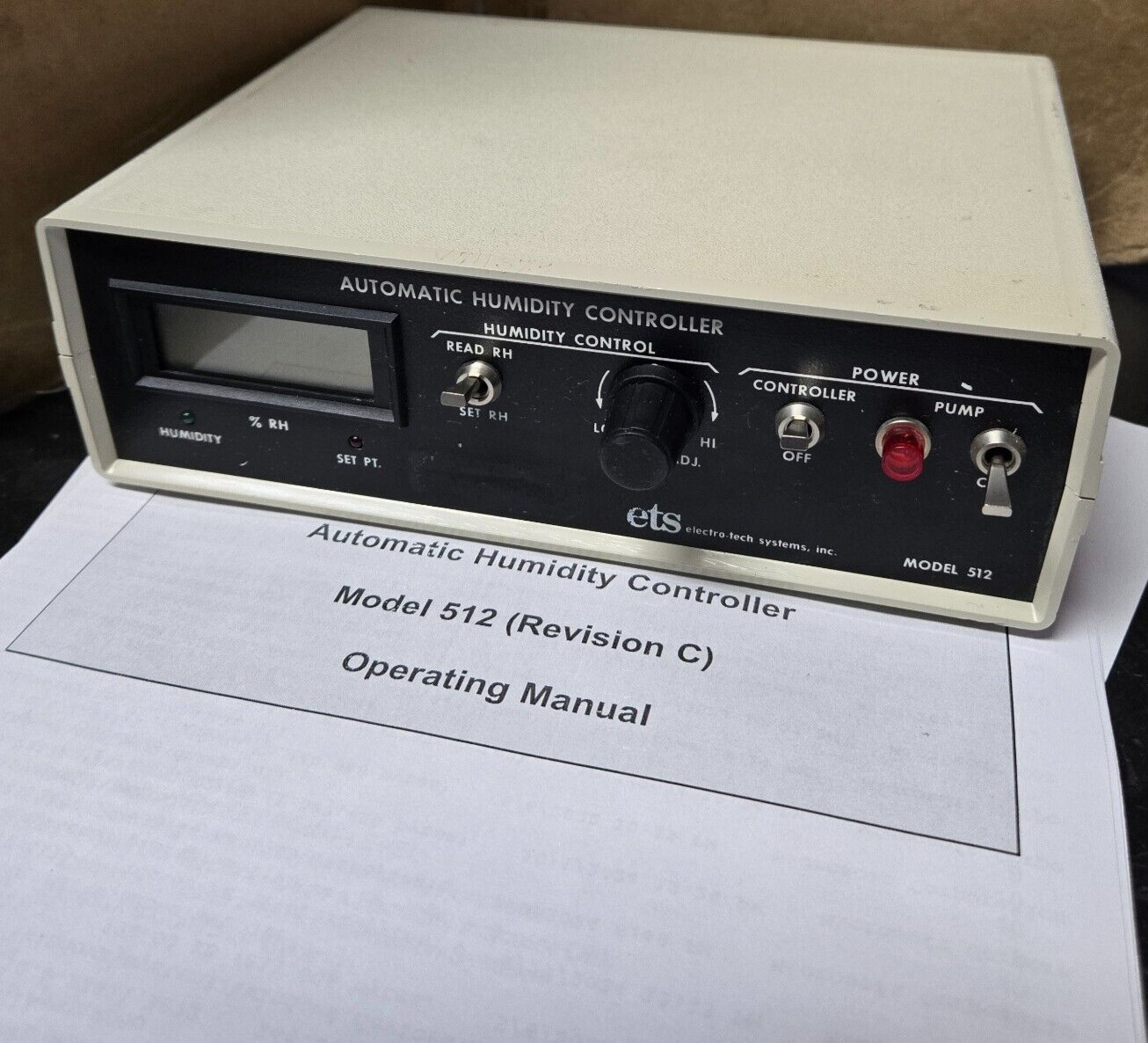 Electro Tech ETS 512B Automatic Humidity Controller for test chamber w/manual