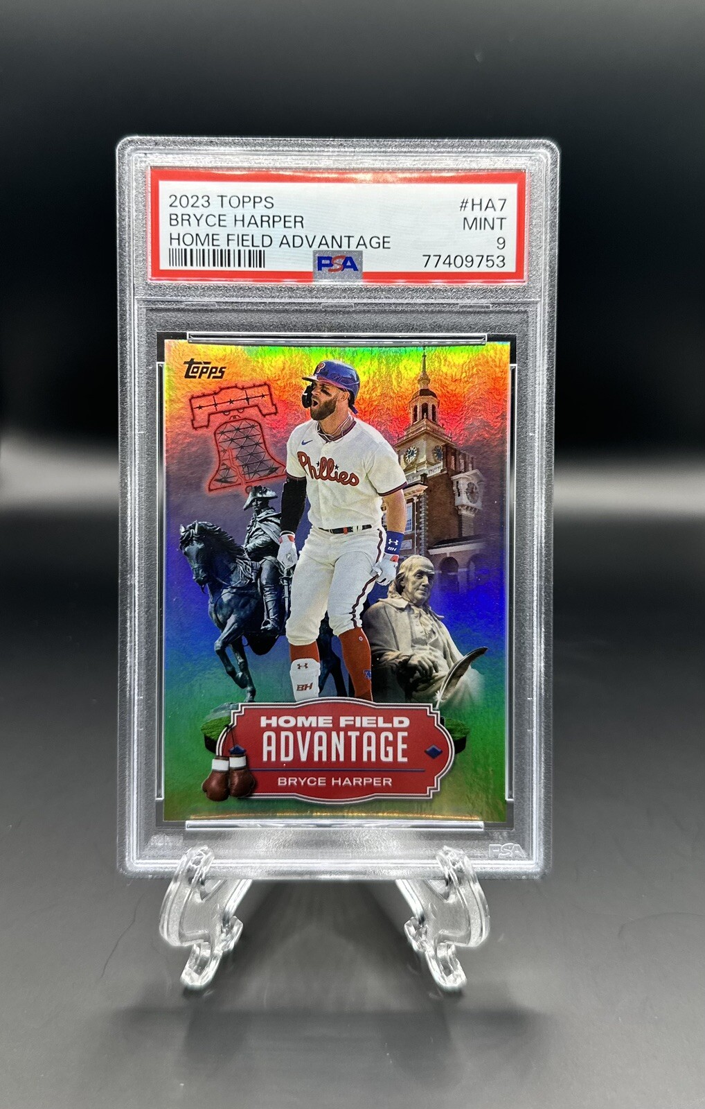 Bryce Harper  PSA 9 Mint 2023 Topps Series 1 Home Field Advantage #HA-7 Phillies