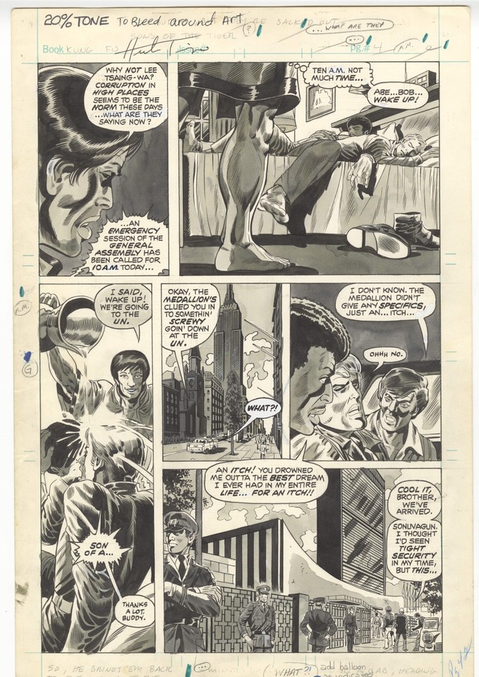 Kung Fu Special #1 pg 42 Original Comic art by Herb Trimpe Comic Art