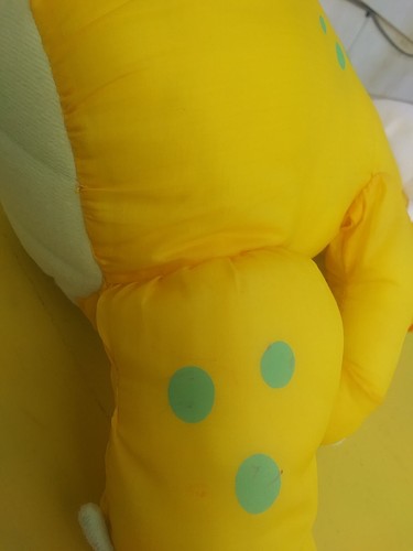 Vintage 1987 GUY GILCHRIST Plush DINOSAUR Tiny Dinos BABY REX Yellow Puffalump - Picture 9 of 11