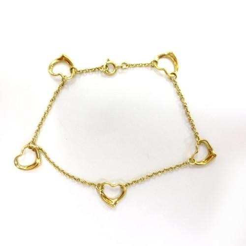 TIFFANY & Co. Elsa Peretti Open Heart YG750 K18 Yellow Gold