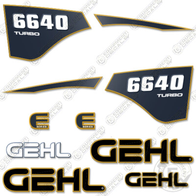 ステッカー Fits GEHL 6640 Turbo Decal Kit Skid Steer Decals 6640 E-Series