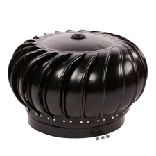 14 In. Aluminum Internally Braced Turbine Head in Black | Attic  Flow