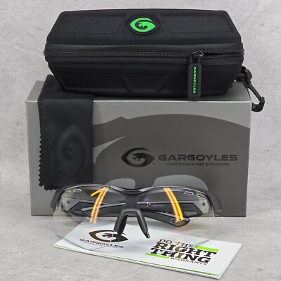 Gargoyles Sunglasses Authentic Rucker Matte Gray Frame Clear Lens