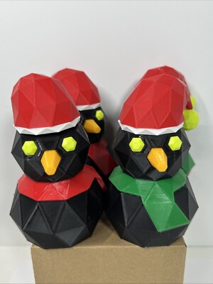 Black Snowman 4  Figure Lot of 4 by Hypnotic Toys New