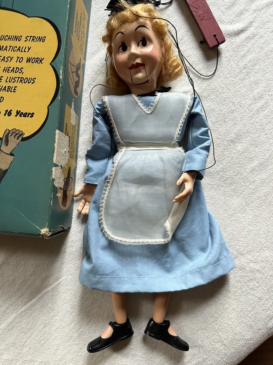 Antique Alice In wonderland Hazelle's Special Talking Marionette
