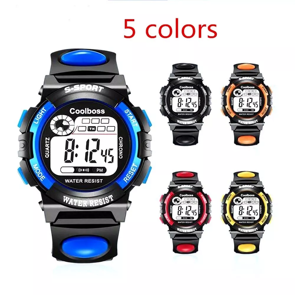 Children Student Kids Teenagers Sport Watch LED Digital Electronic