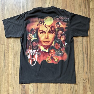 Vintage Michael Jackson LIVE Black Tour 90s Band Tee International Concert India
