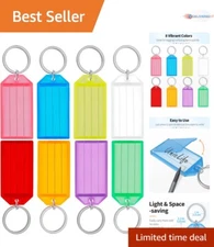 20-Pack Assorted Color Plastic Key Tags for Easy Item Labeling and Organization