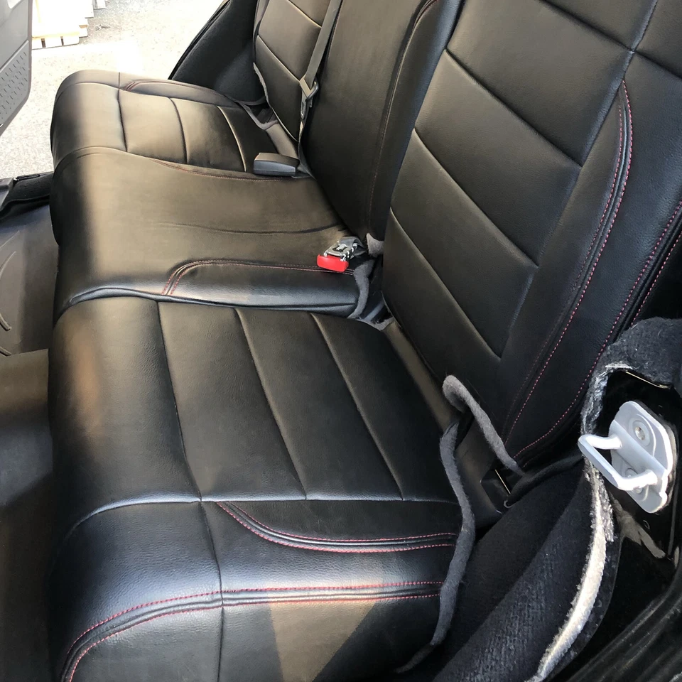 For Jeep Wrangler 4 Door 2007 2011 2012 Seat Covers Full Set Kit Black - Image 3 of 4