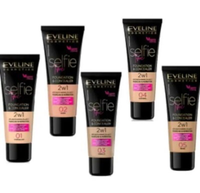 EVELINE Selfie Time 2in1 Cover&Moisturizing, Foundation&Conceler Vegan,30ml