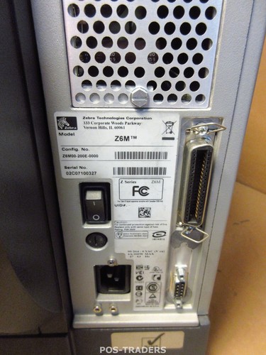Zebra Z6M PLUS Thermal Barcode Label Drucker Printer Z6M00-200E-0000 - BIG LINE - Afbeelding 3 van 3