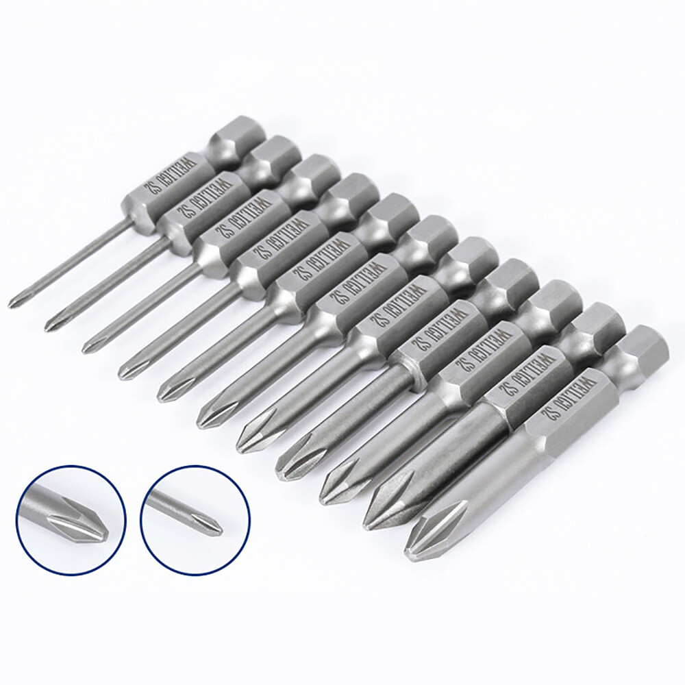 00 #0 #1 #2 Phillips Magnetic Tips Screwdriver Bits 1/4“ Hex