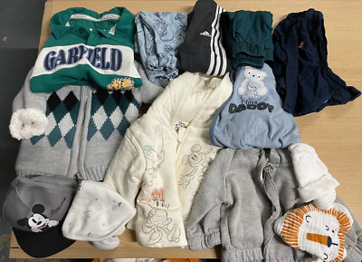 13 Item 0-3 Months Baby Clothes Bundle - Garfeild - Mickey - Used VGC Bundle 8