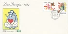 Ireland 1987 FDC Greetings Love Stamps First Day of Issue Cover Flowers Postman